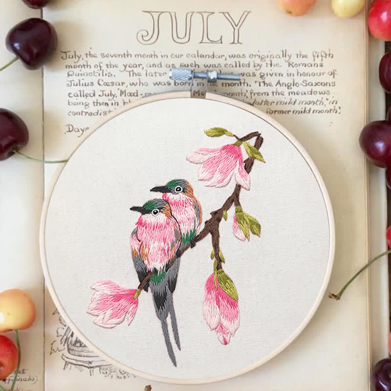 Rubbyoo Embroidery Kit - Birds On Branch - image 2