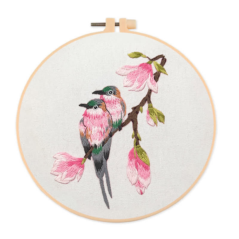 Rubbyoo Embroidery Kit - Birds On Branch - image 0