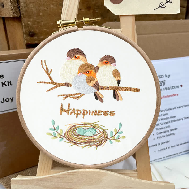 Rubbyoo Embroidery Kit - Happy Bird Family - image 5