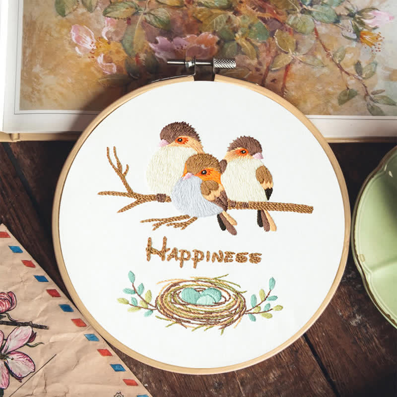Rubbyoo Embroidery Kit - Happy Bird Family - image 7