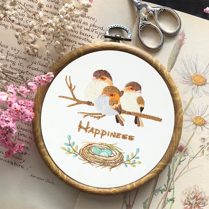Rubbyoo Embroidery Kit - Happy Bird Family - image 8