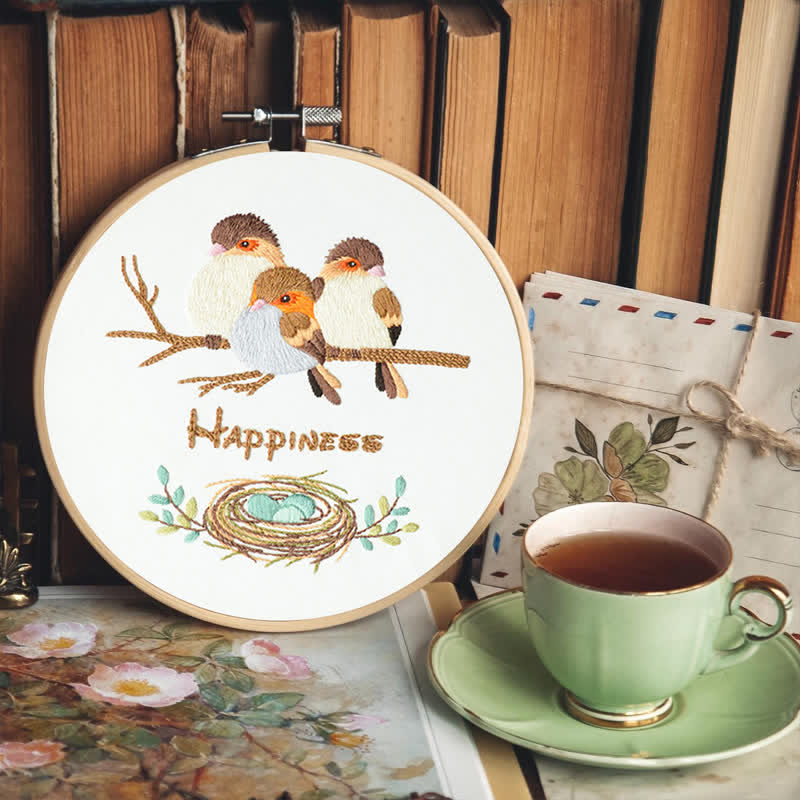 Rubbyoo Embroidery Kit - Happy Bird Family - image 4