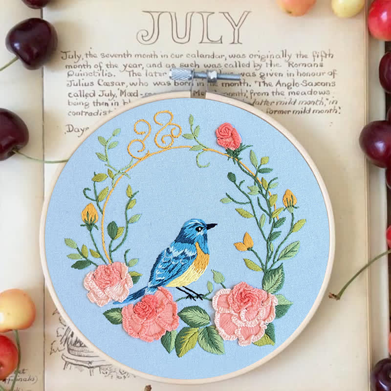 Rubbyoo Embroidery Kit -Exotic Bird-Flowers - image 2