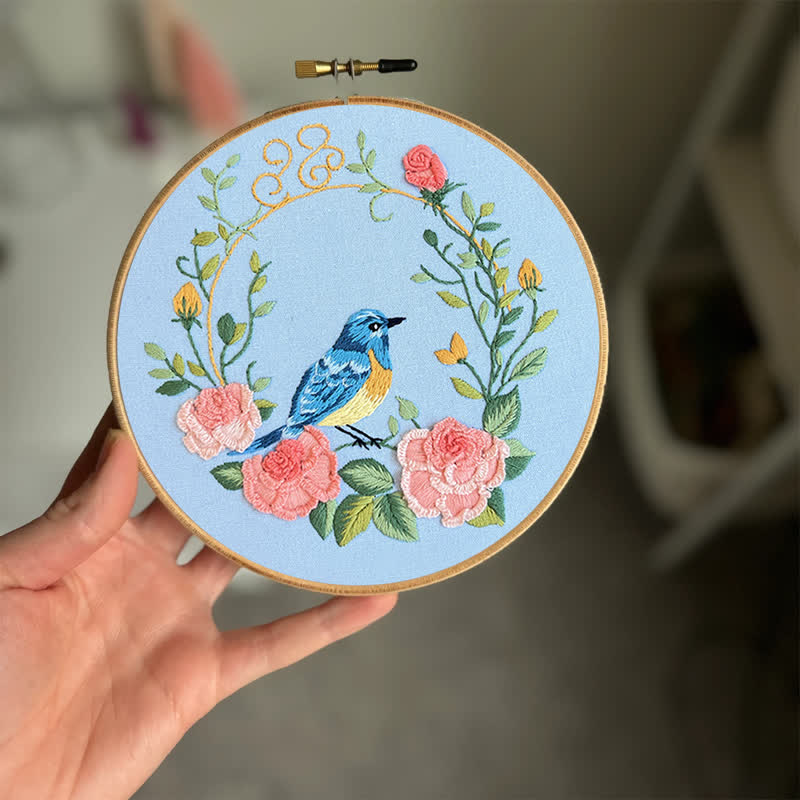 Rubbyoo Embroidery Kit -Exotic Bird-Flowers - image 1