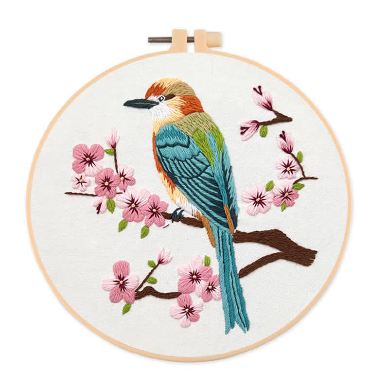 Rubbyoo Embroidery Kit - Birds On Plum Blossom Branch - image 0