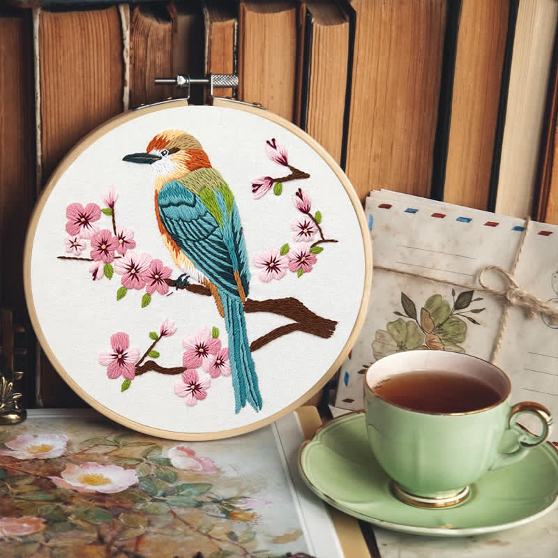 Rubbyoo Embroidery Kit - Birds On Plum Blossom Branch - image 6