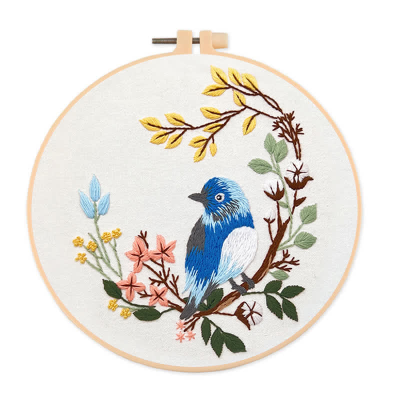 Rubbyoo Embroidery Kit - Spring Blue Birds - image 0