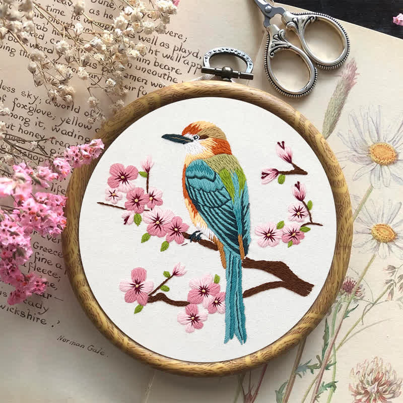 Rubbyoo Embroidery Kit - Birds On Plum Blossom Branch - image 8