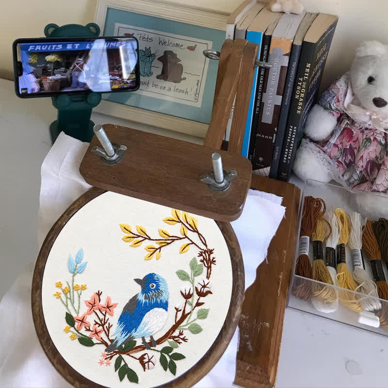 Rubbyoo Embroidery Kit - Spring Blue Birds - image 5