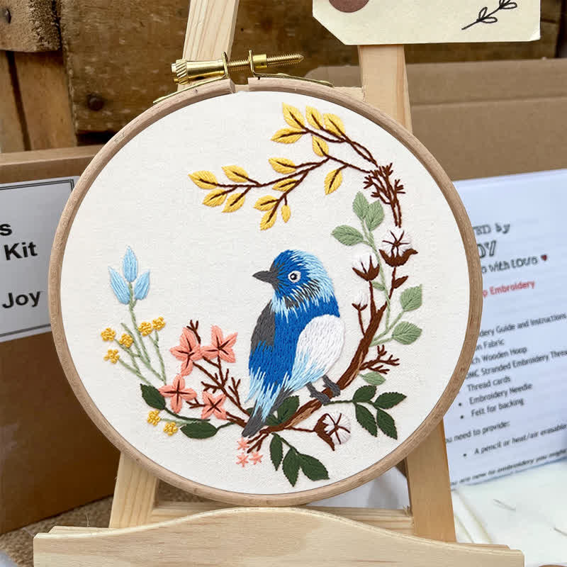 Rubbyoo Embroidery Kit - Spring Blue Birds - image 4