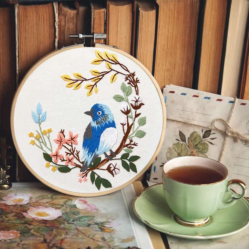 Rubbyoo Embroidery Kit - Spring Blue Birds - image 6