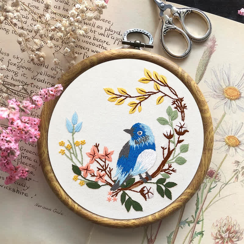 Rubbyoo Embroidery Kit - Spring Blue Birds - image 8