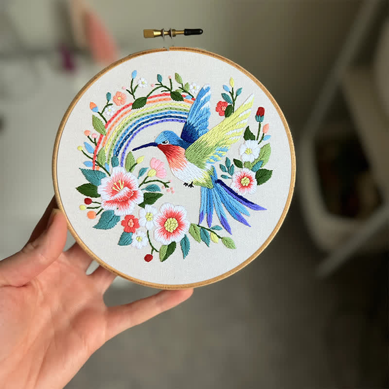 Rubbyoo Embroidery Kit - Exotic Blue Bird - image 1