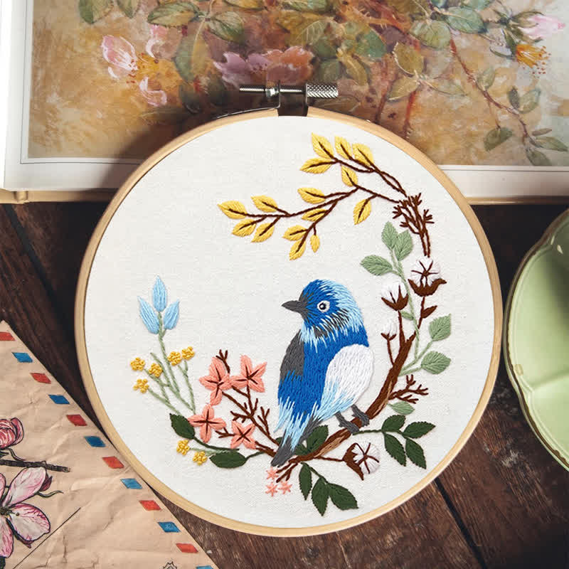 Rubbyoo Embroidery Kit - Spring Blue Birds - image 7