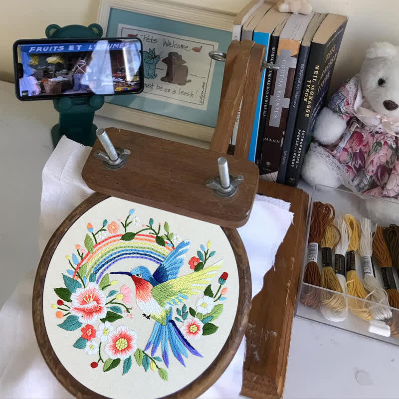 Rubbyoo Embroidery Kit - Exotic Blue Bird - image 5