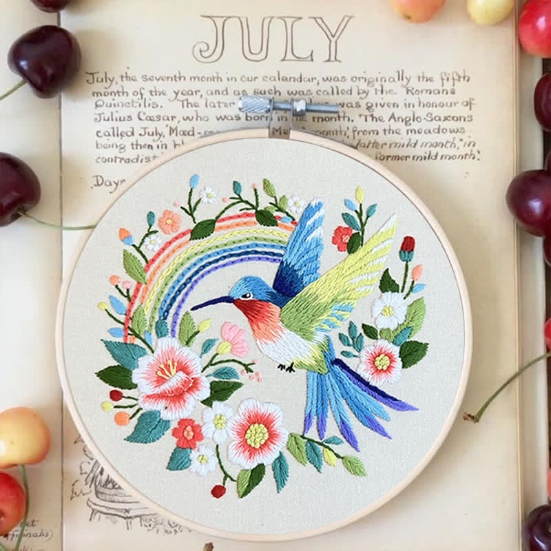 Rubbyoo Embroidery Kit - Exotic Blue Bird - image 2