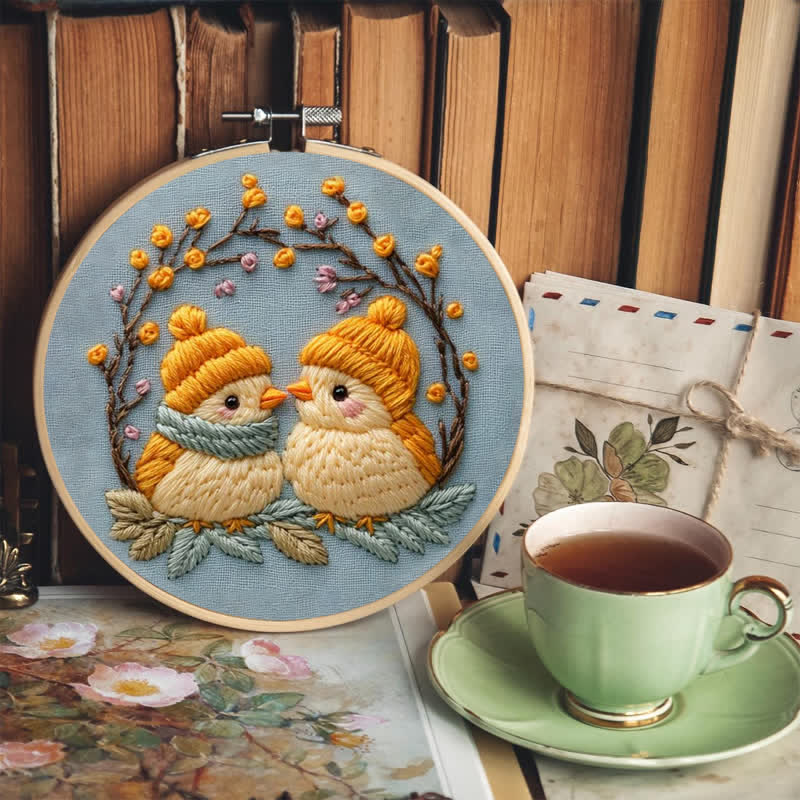 Rubbyoo Embroidery Kit - Cute Winter Birds - image 5