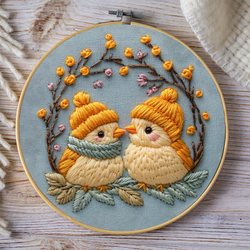 Rubbyoo Embroidery Kit - Cute Winter Birds - image 7