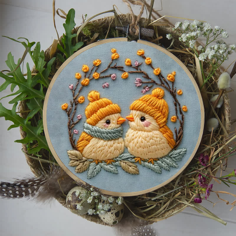 Rubbyoo Embroidery Kit - Cute Winter Birds - image 8