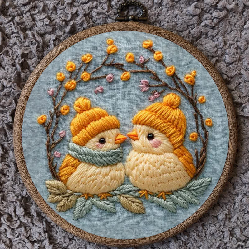 Rubbyoo Embroidery Kit - Cute Winter Birds - image 9