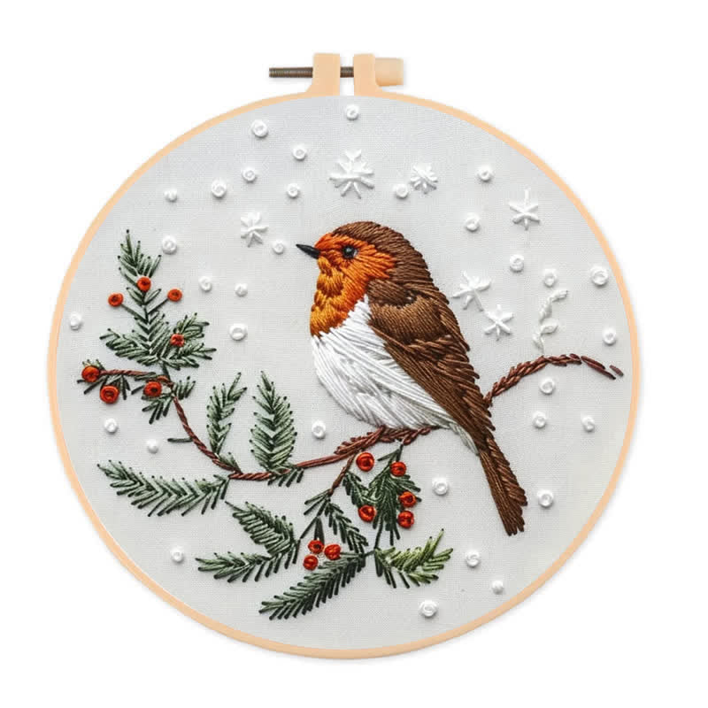 Rubbyoo Embroidery Kit - Winter Bird - image 0