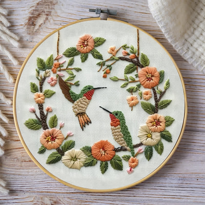Rubbyoo Embroidery Kit - Hummingbird In Wreath - image 8