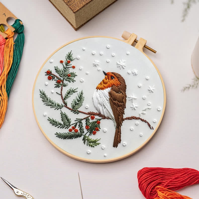 Rubbyoo Embroidery Kit - Winter Bird - image 4