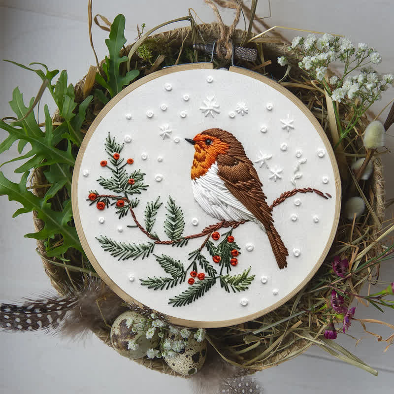 Rubbyoo Embroidery Kit - Winter Bird - image 8