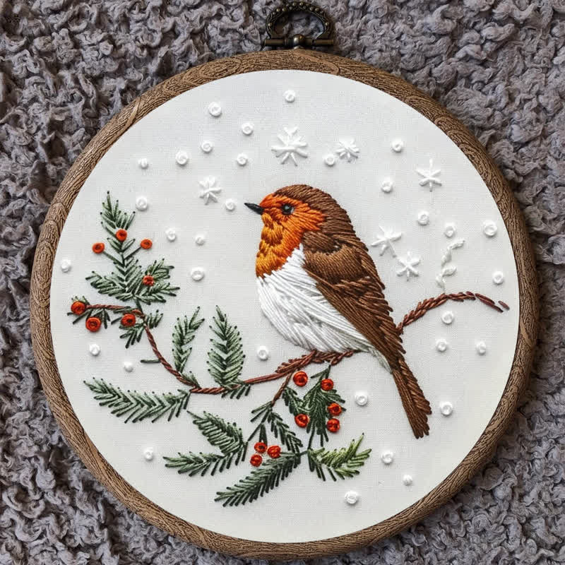 Rubbyoo Embroidery Kit - Winter Bird - image 7