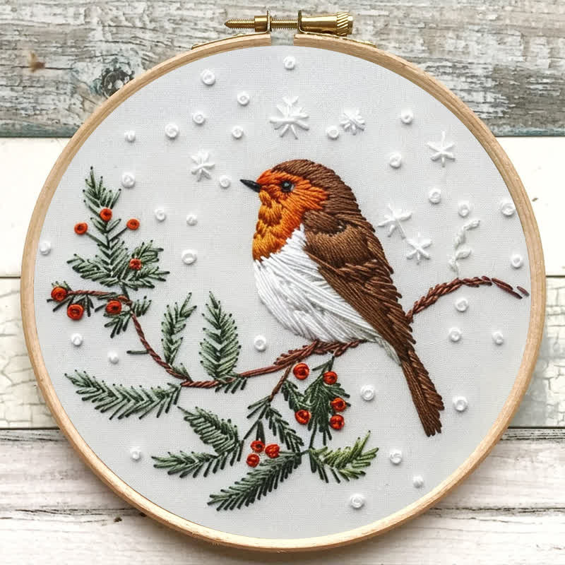 Rubbyoo Embroidery Kit - Winter Bird - image 5