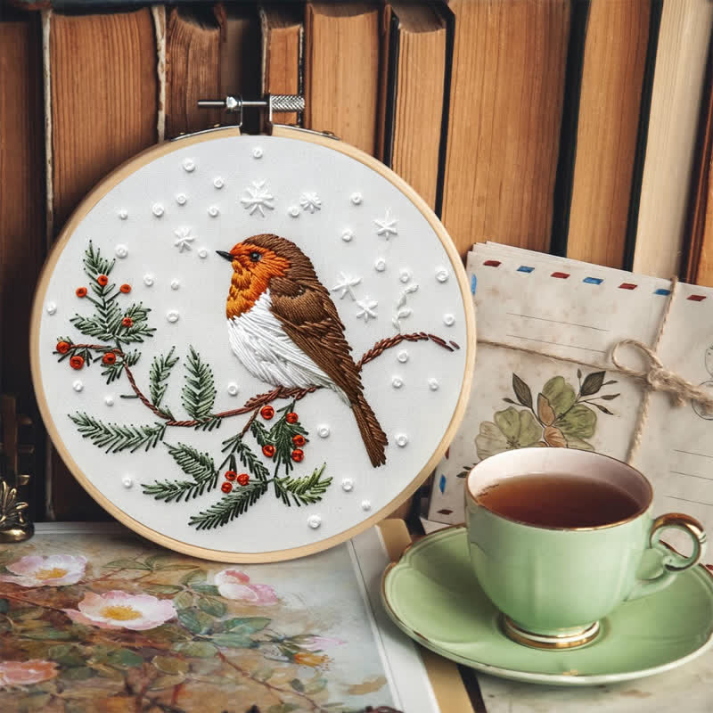 Rubbyoo Embroidery Kit - Winter Bird - image 6