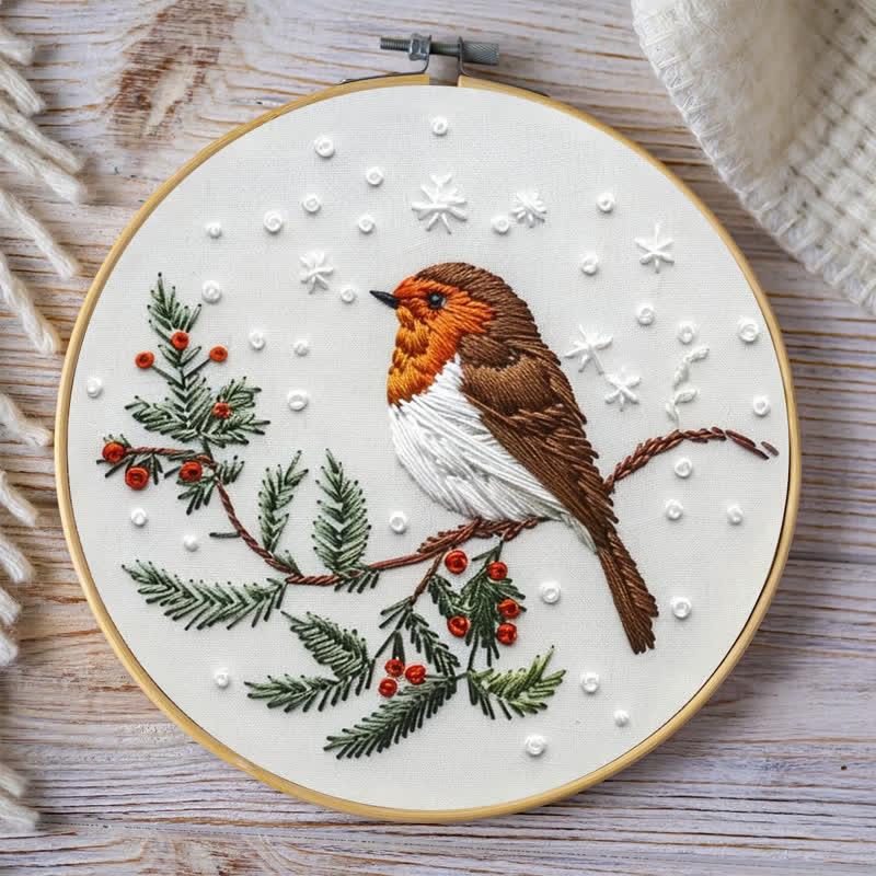 Rubbyoo Embroidery Kit - Winter Bird - image 9