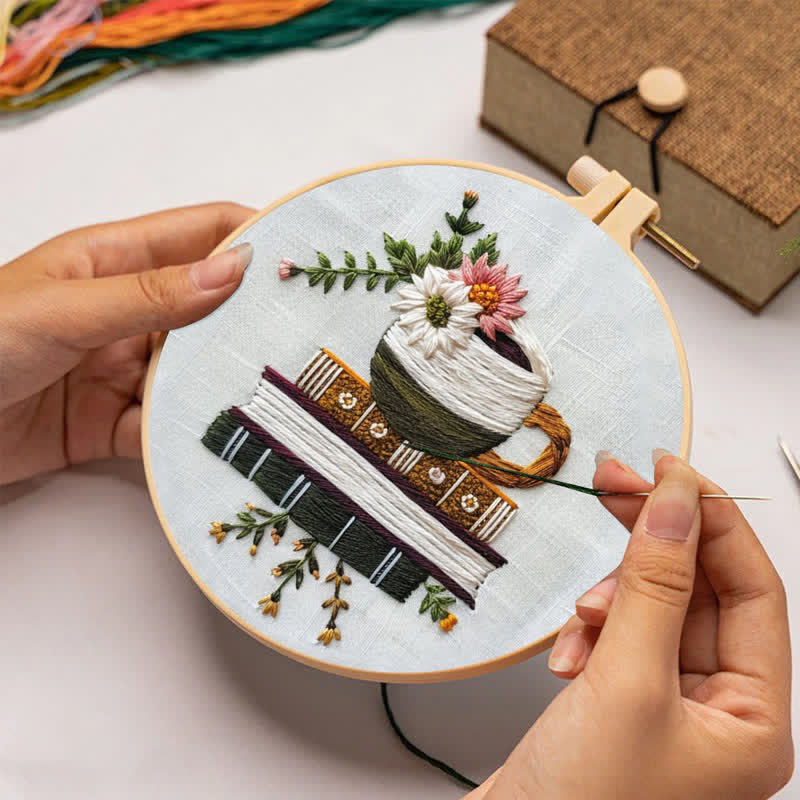 Rubbyoo Embroidery Kit - Books and Flowers - image 3