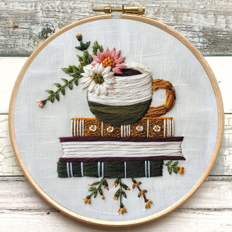 Rubbyoo Embroidery Kit - Books and Flowers - image 5