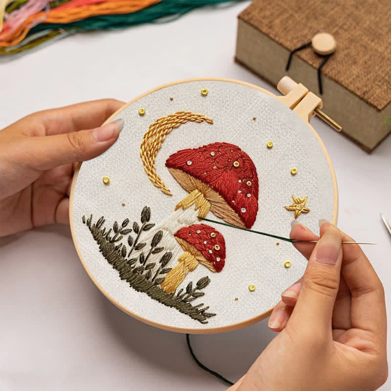 Rubbyoo Embroidery Kit - Woodland Mushroom - image 1