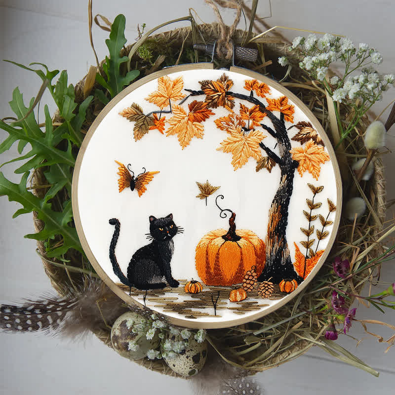 Rubbyoo Embroidery Kit - Black Cat Halloween Trick or Treat - image 7