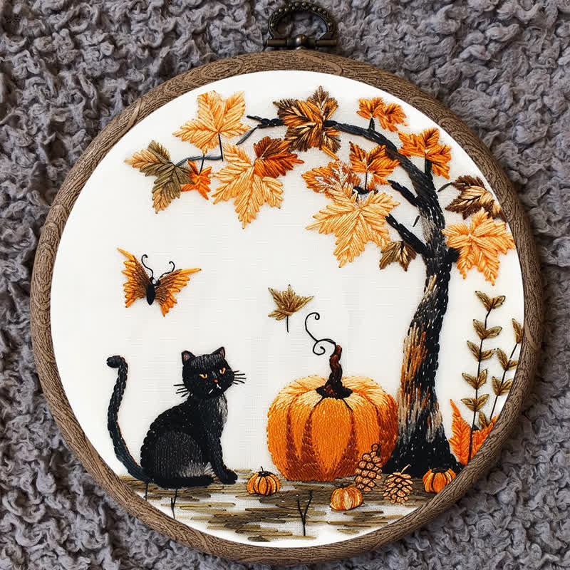 Rubbyoo Embroidery Kit - Black Cat Halloween Trick or Treat - image 9