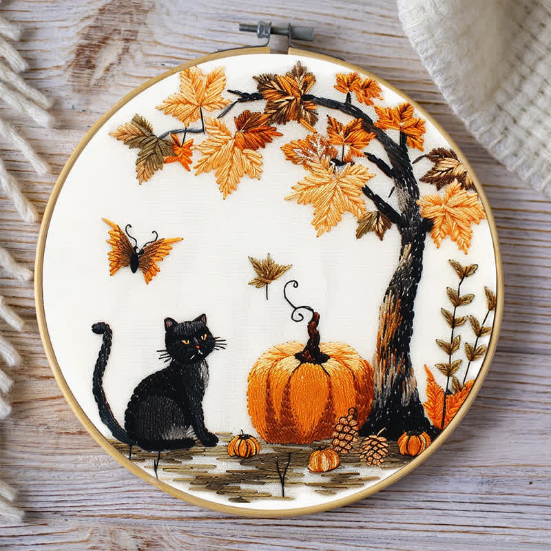 Rubbyoo Embroidery Kit - Black Cat Halloween Trick or Treat - image 8