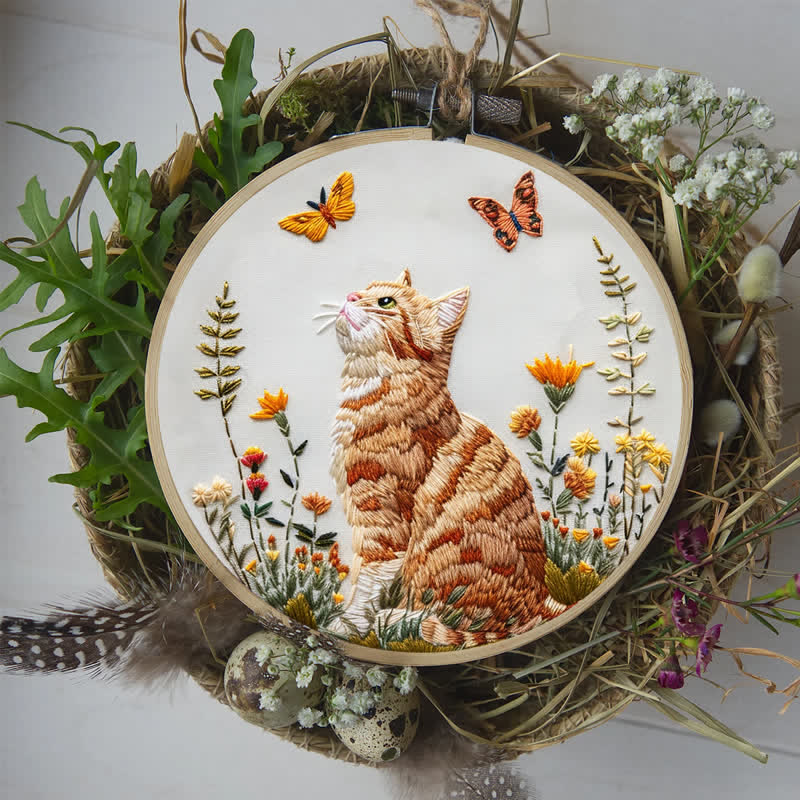 Rubbyoo Embroidery Kit - Cat and Butterflies - image 8