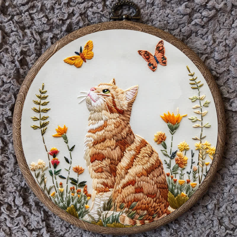 Rubbyoo Embroidery Kit - Cat and Butterflies - image 9