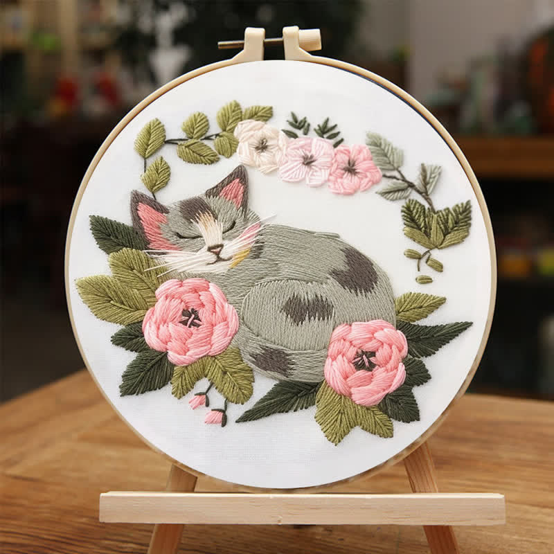 Rubbyoo Embroidery Kit - Sleeping Cat - image 2