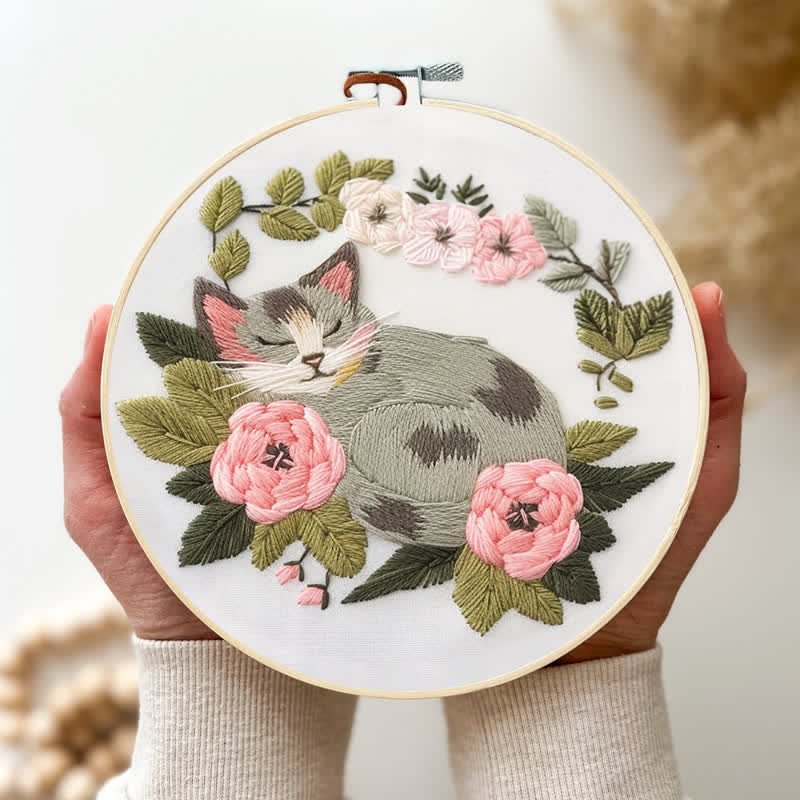 Rubbyoo Embroidery Kit - Sleeping Cat - image 3