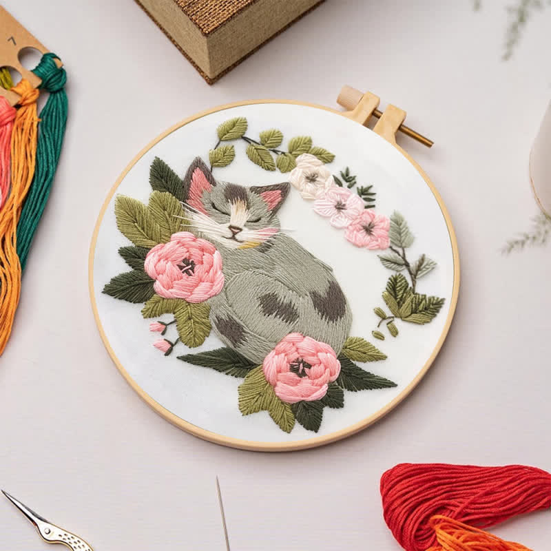 Rubbyoo Embroidery Kit - Sleeping Cat - image 4