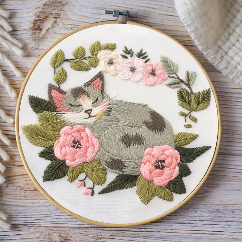Rubbyoo Embroidery Kit - Sleeping Cat - image 7