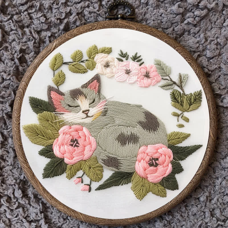Rubbyoo Embroidery Kit - Sleeping Cat - image 9