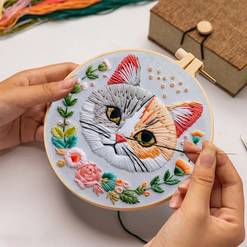 Rubbyoo Embroidery Kit - Indifferent Cat - image 4