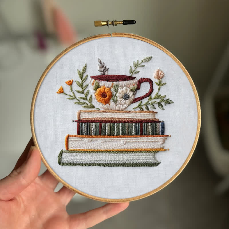 Rubbyoo Embroidery Kit - Books and Flowers - image 1