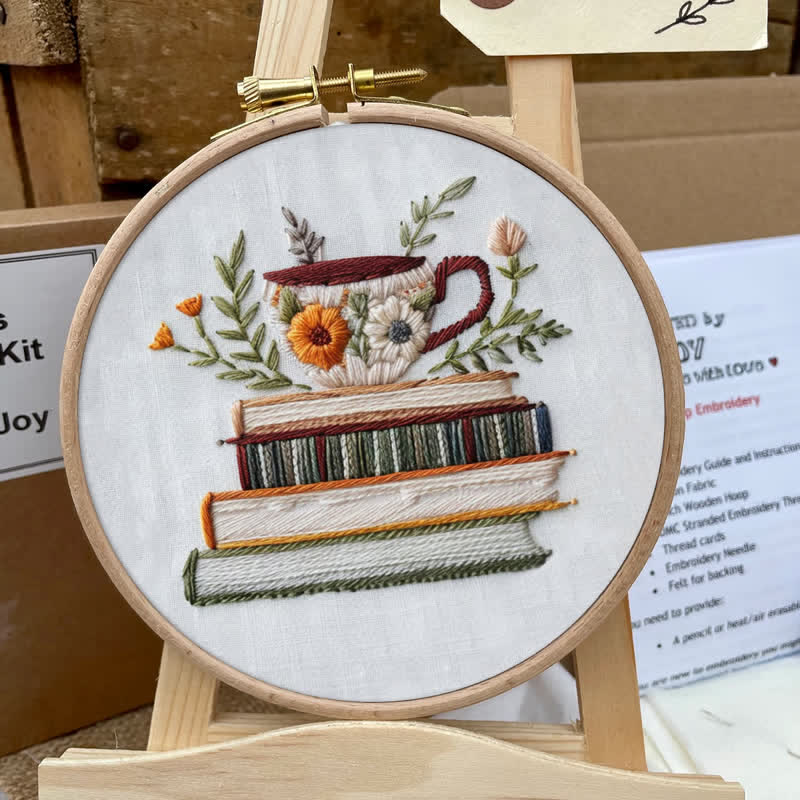 Rubbyoo Embroidery Kit - Books and Flowers - image 3