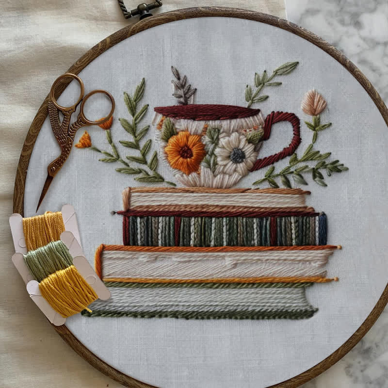 Rubbyoo Embroidery Kit - Books and Flowers - image 6