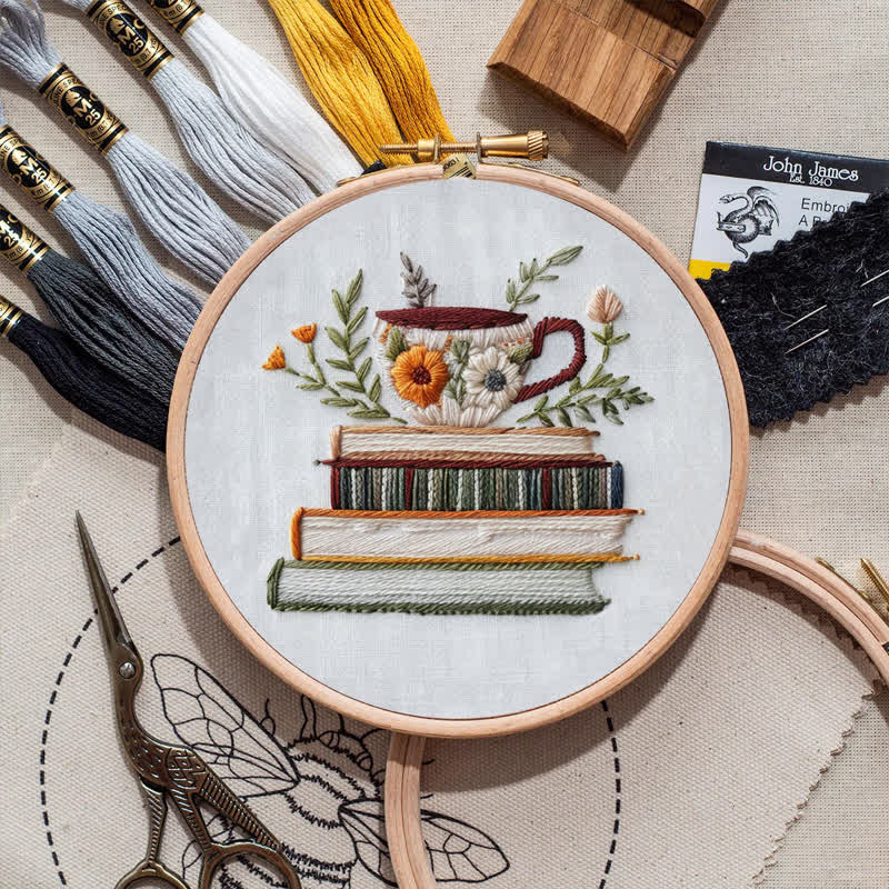 Rubbyoo Embroidery Kit - Books and Flowers - image 8